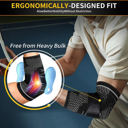 1PCS Elbow Brace - Tennis Compression Sleeve - Wrap for Golfers,Left or Right Arm - Tendonitis Support Strap for Golf,Men Women