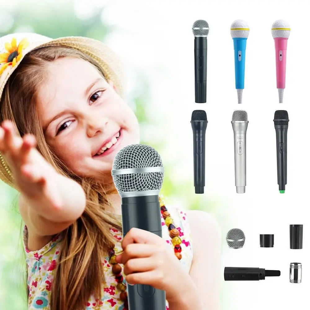 New Party Practice Microphone Microphone Prop Karaoke Prop Toy Mics Toy Simulate Speech Stage Costume Prop Fake Microphone