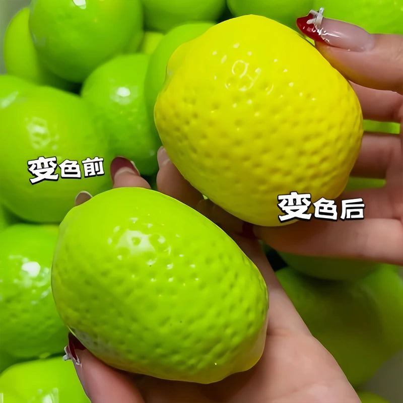 Color-Changing Lemon Squishy Fidget Toys Lemon No rebound Stress Ball Squeeze Toy ASMR Sensory Stress Relief Toy for Adults ﻿