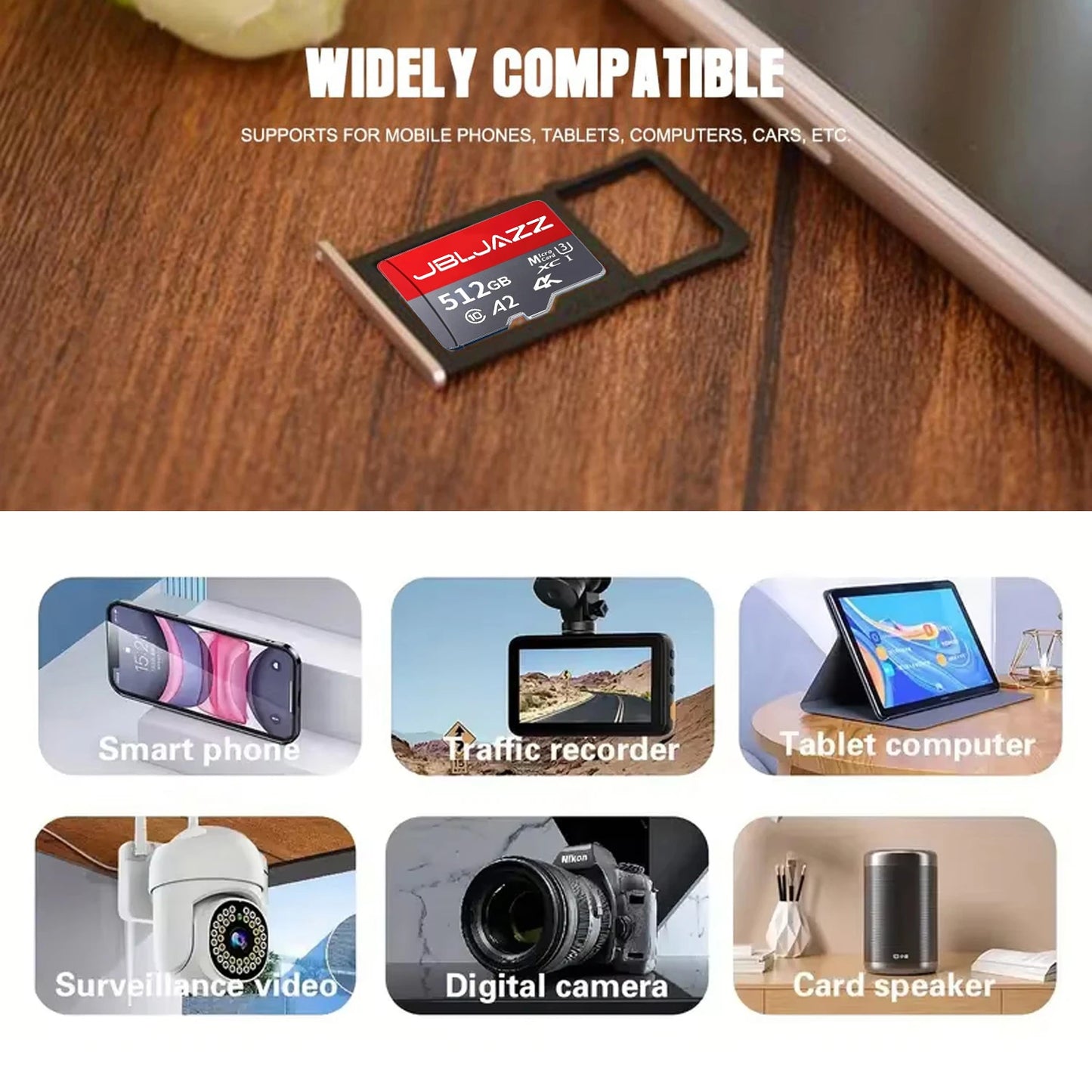 512GB TF Card High-Speed Memory Card TF Flash Card 256GB 128GB 64GB C10 U3 V30 Memory Card for SmartPhone Nintendo Switch