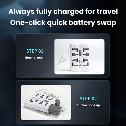 2x 21700 Power Bank Box DIY Kit 22.5W Fast Charging Dual Mode Battery Case One-Click Battery Swap Phone Charging Not Batteries