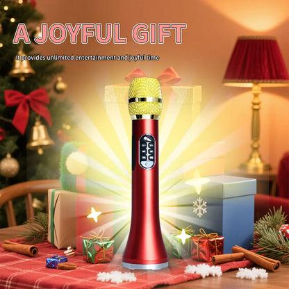 1Pc of 40W Portable Bluetooth Speaker Mic 6400mAH TWS Type-C Fast Charging Powerful Wireless Karaoke Microphone for Party&Travel