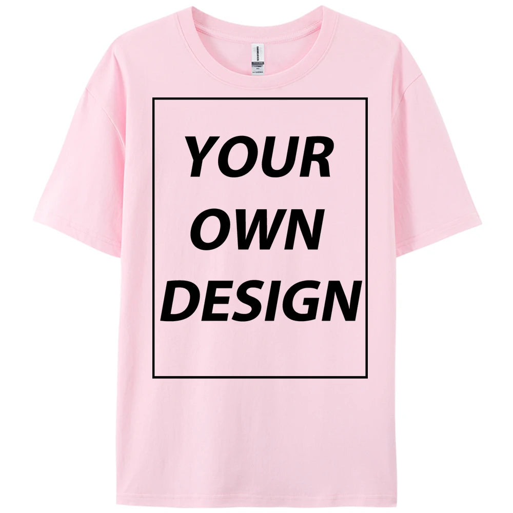 Personalized Custom Print Summer Y2K Team T-Shirt Cotton Casual Loose Short Sleeve Basics Fashion Tee Work Breathable Streetwear