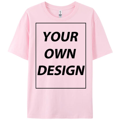Personalized Custom Print Summer Y2K Team T-Shirt Cotton Casual Loose Short Sleeve Basics Fashion Tee Work Breathable Streetwear