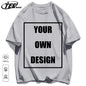 Men's Personalized T-shirt 100%Cotton Tee Custom Shirt Make Your Design Logo Text Men Women Design Your Gift Couple Tshirt