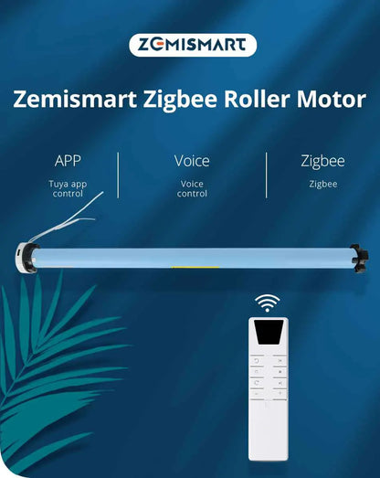 Zemismart Zigbee Roller Shade Motor with Battery For 37 38mm Tube Works with Tuya and Smart Life APP Alexa Google Home Control