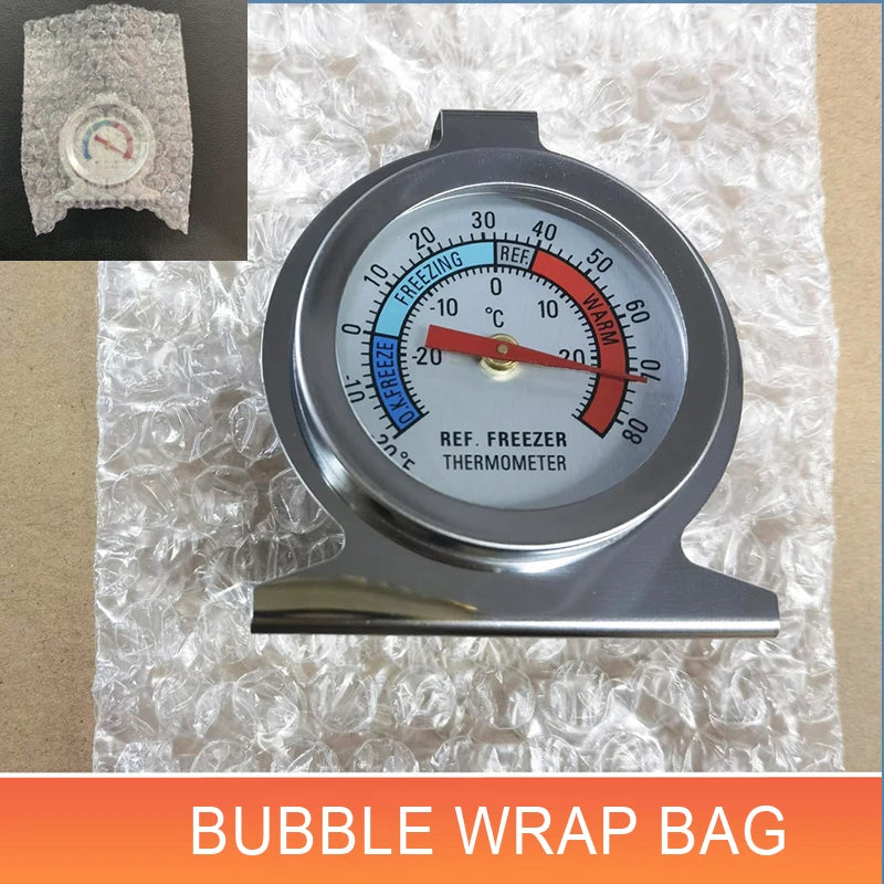 Freezer Thermometers -30~30°C -20~80°F Stainless Steel Fridge Large Dial Gauge Mini Thermo Meters for Refrigerator Cooler