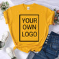 Custom DIY LOGO Women T-Shirt Summer Y2K Streetwear Comfortable Female Short Sleeves Crewneck Customized Pattern Tee Tops