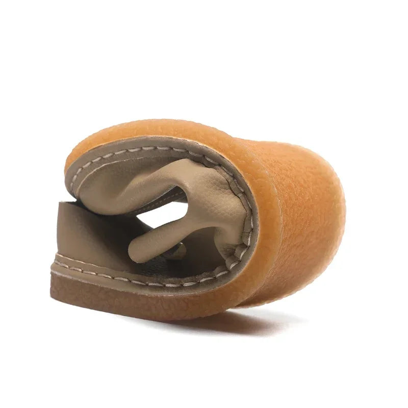 Fashion Leather Men Casual Shoes Slip on Man Loafers Breathable Soft Half Slippers Summer Flats Lightweight Lazy Driving Shoes