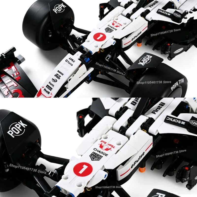 MK6025 NEW Technical Classic Performance 1900+Pcs RB21 White Sports Car Building Blocks MOC DIY Assembly Model Set Boys Toy Gift