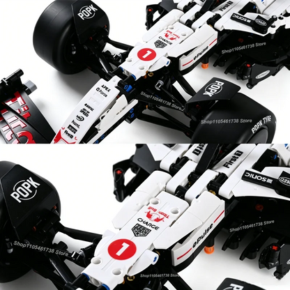 MK6025 NEW Technical Classic Performance 1900+Pcs RB21 White Sports Car Building Blocks MOC DIY Assembly Model Set Boys Toy Gift
