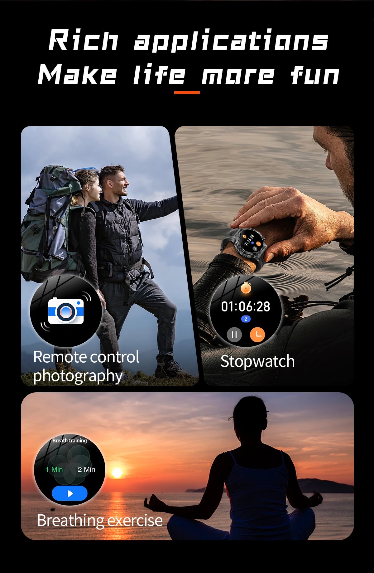 LIGE Nowy Smartwatch Męski 800 mAh Ultra Długa Żywotność Baterii Wodoodporny Zegarek Sportowy Outdoor Połączenia Bluetooth Wojskowy Smartwatch 2025