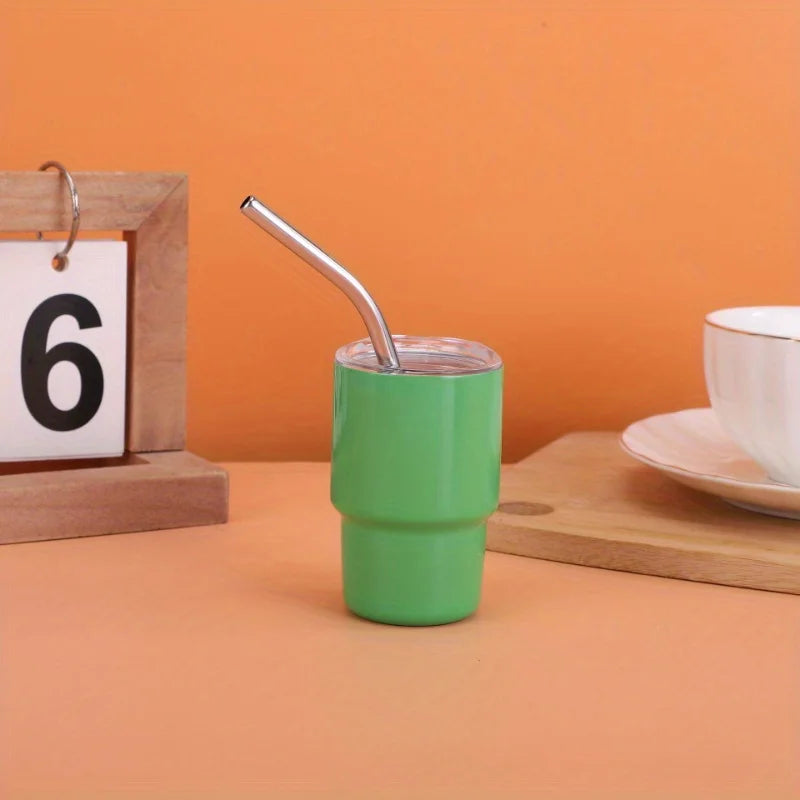 Stainless Steel Water Cup, Portable Mini Sippy Water Bottle, Suitable For Outdoor Camping, Picnic