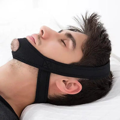 1Pcs Anti Apnea Jaw Solution Sleep Support Apnea Belt Neoprene Anti Snore Stop Snoring Chin Strap Belt Adjustable SleepCare Tool