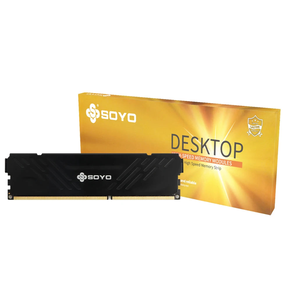 SOYO 8GB DDR3 1600MHZ memoria ram 240-Pin 1.5V for Desktop PC Memory RAM no ECC black white red intel AMD 64BIT