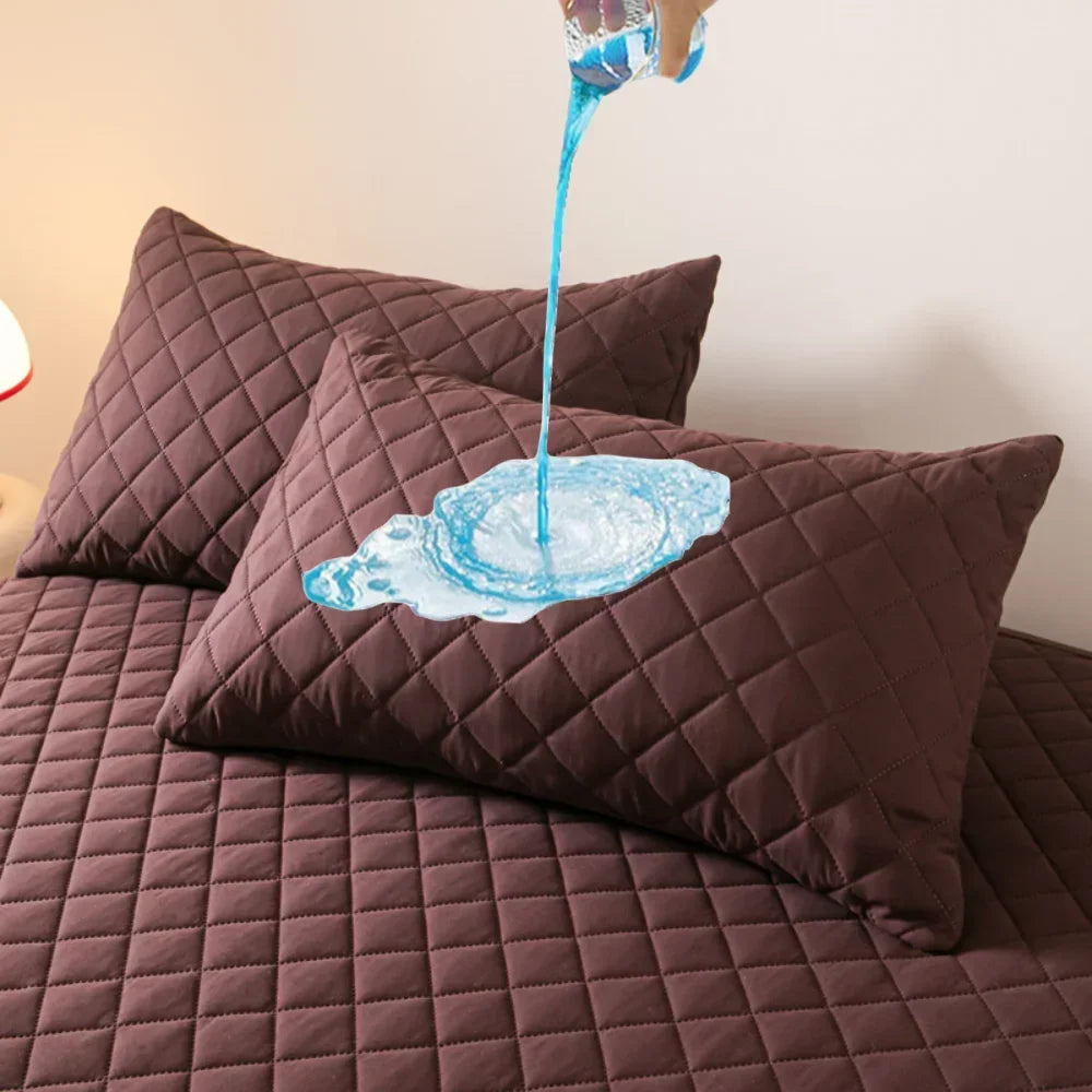 1 Pieces Waterproof Pillowcase Machine Washable Pillow Cover Bedroom Decor Suitable for With Children Just Pillowcase ,No Pillow