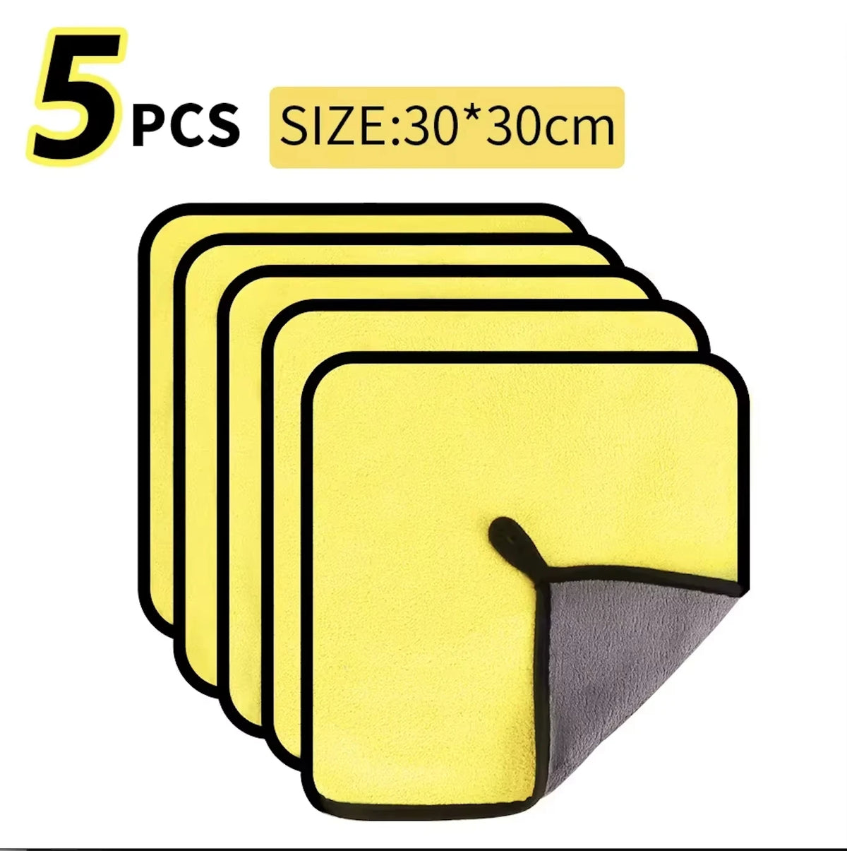 1/2/3/6/10pcs 30X60cm Microfiber Car Cleaning Towels Soft Quick Drying for Windows Mirrors Wiping Rags Double Layer Wash Cloth