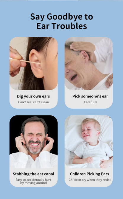 Dropshipping Ear Cleaner with Camera Wireless Ear Sticks Otoscope USB C Charging Endoscope Wax Removal Tool Earpick MIni Camera