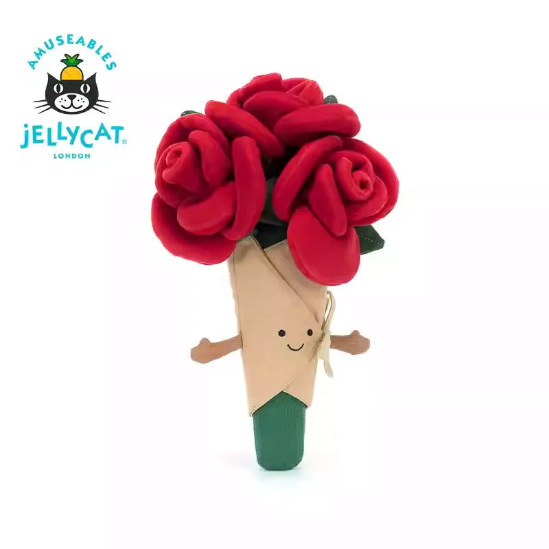 Jc Bunny;Crimson Dragon; Rose Bouquet; Plush Toy; Valentine's Day Gift 2026 New Year'sGift