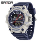 SANDA 3367 Men's Electronic Watch Large Dial Multi Functional Outdoor Waterproof Student Sports Electronic Watch
