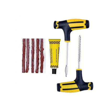 Universal Tire Strips Stiring Glue Repair Tool Kits Garage Tyre Puncture Plug Bike Tubeless Tire Accessories Car Tire Repair Kit