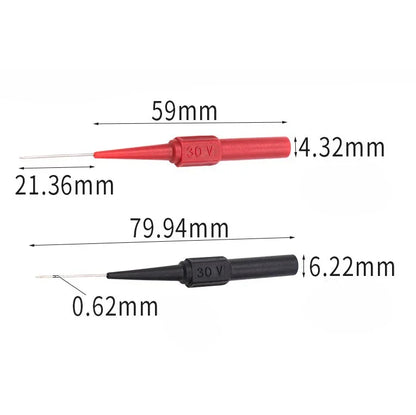 30V Diagnostic Tools Multimeter Test Lead Extention Back Piercing Needle Tip Probes Autotools Automotive Kit Machine 0.7MM