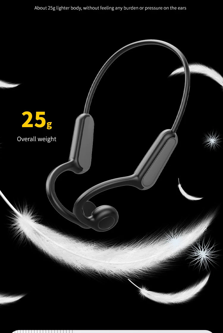 Słuchawki B8 z prawdziwym przewodnictwem kostnym Bluetooth 5.3 Sportowe słuchawki bezprzewodowe z zaczepem na ucho Wodoodporne IPX5 do biegania i jazdy samochodem