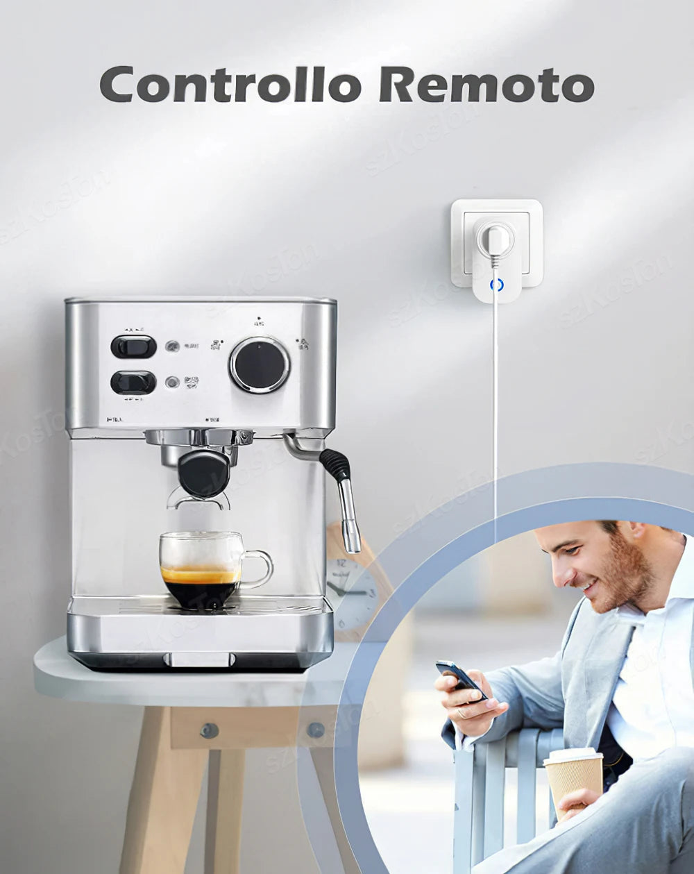 16A Chile Italy Wifi Smart Socket Tuya Smart Life APP Wireless Smart Plug with Power Monitor Timer Voice Works with Alexa Google