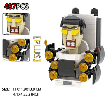 Moc Skibidi Toilet Figures Model Blocks Titan Cameraman Speakerman Construction Toys Party Halloween Decoration Boys Gifts