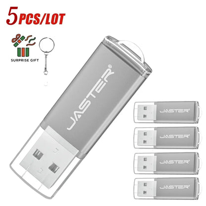 5PCS/Lot New Usb Fash Drive 64GB 32GB 16GB 8GB 4GB 1GB Pen Drive флешка Flash Drive Waterproof U-Disk Memoria Cel Usb Stick Gift
