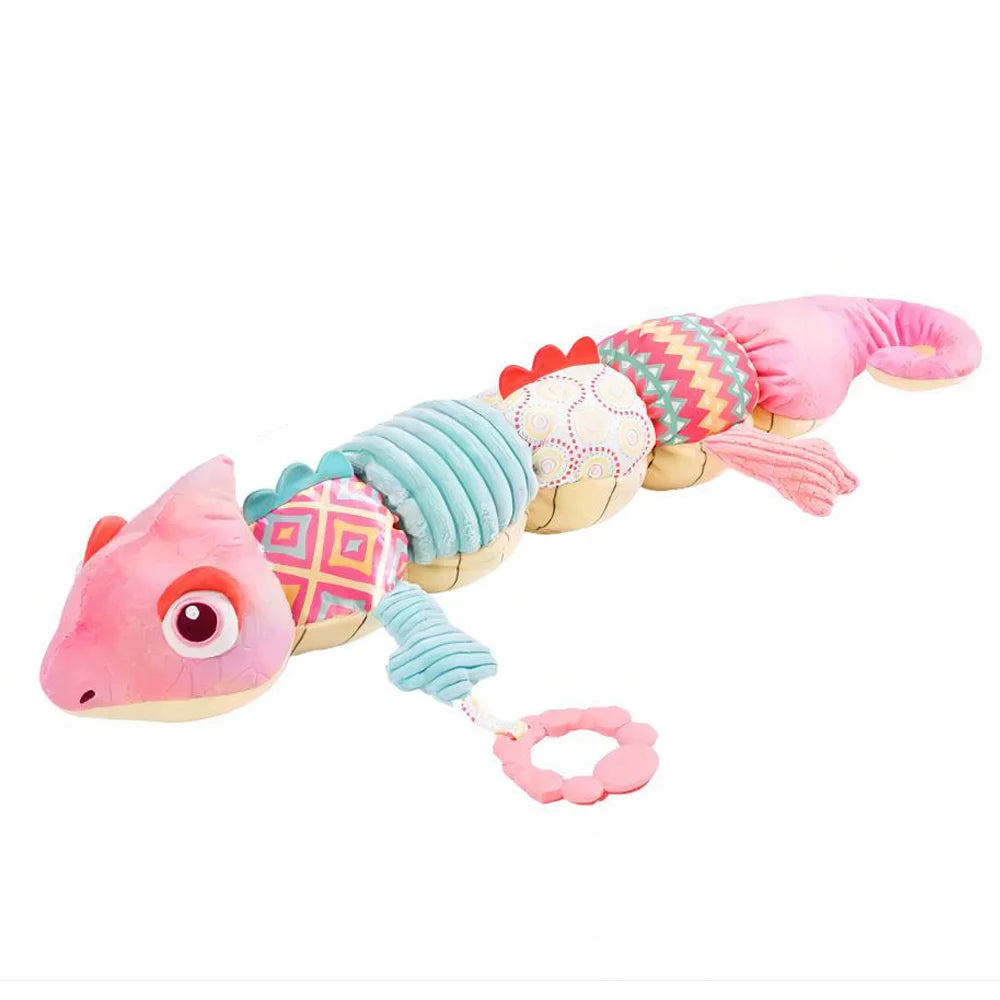 Tummy Time Toys 0-24 Months Baby Musical Stuffed Animal Infant Ruler Design Rattle and Multi-Textures Newborn Toys for Babies