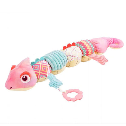 Tummy Time Toys 0-24 Months Baby Musical Stuffed Animal Infant Ruler Design Rattle and Multi-Textures Newborn Toys for Babies