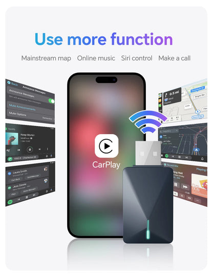 XUDA 2in1 Wireless CarPlay Dongle Wireless Android Auto Adapter AI Smart Box Car Intelligent Systems For Car With Wired CarPlay