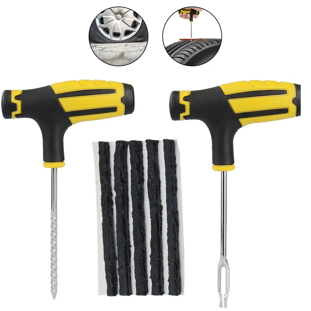 Universal Tire Strips Stiring Glue Repair Tool Kits Garage Tyre Puncture Plug Bike Tubeless Tire Accessories Car Tire Repair Kit