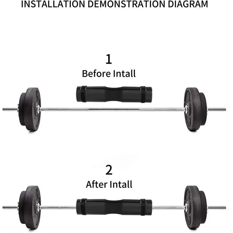 Barbell Pad for Hip Thrust Squat, Non‑Slip Thick Foam Bar Pad, Weight Lifting Shoulder Protector Cushion for Bar Home Gym