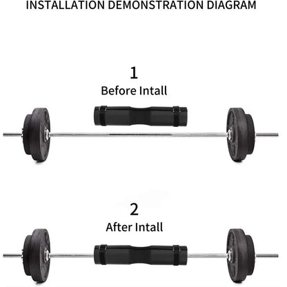 Barbell Pad for Hip Thrust Squat, Non‑Slip Thick Foam Bar Pad, Weight Lifting Shoulder Protector Cushion for Bar Home Gym