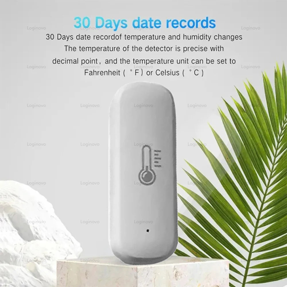 Zigbee Temperature Humidity Sensor Indoor Thermometer Hygrometer Meter Battery Powered Ewelink APP Control For Alexa Google