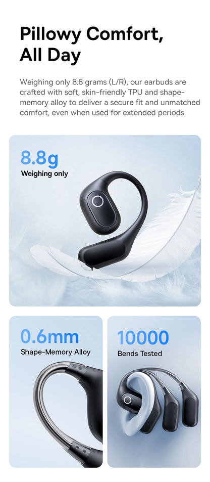 Baseus Eli 2i Fit Słuchawki otwarte True Wireless Bluetooth 6.0 z zaczepami na uszy Wodoodporne słuchawki sportowe IPX5 Wzmocnienie basów