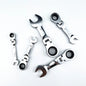 Mini Short Handle Ratchet Wrench With Movable Head Quick Dual-purpose Open End Wrench Hardware Tool Labor-saving Wrench