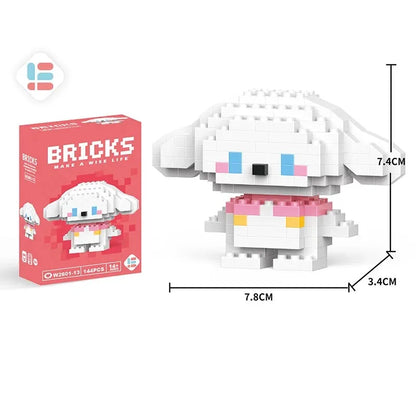 SpongeBob SquarePants Toy Sanrio Kuromi Building Blocks Patrick Star Figure Hello Kitty Cartoon Character Toy For Children Gifts