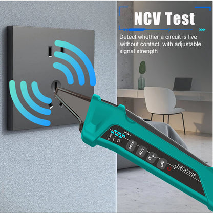 TOOLTOP ET32 Digital Circuit Breaker Finder Neutral/Live Wiring Detect GFCI Outlet Tester US/EU/UK Socket Voltage Measurement