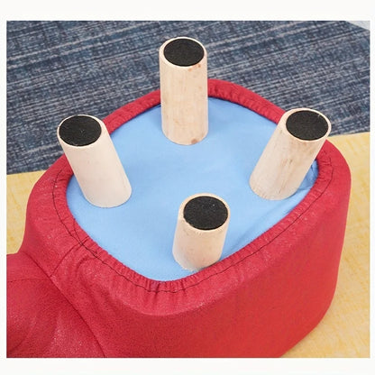1 Elephant Stool Children's Animal Stool Cute and Creative Elephant Stool Solid Wood Technology Cloth Perfect for Living Room