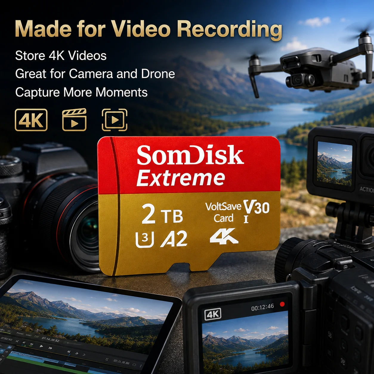 SD Card 128GB 256GB 512GB 1TB V10 Normal Full Size Flash SD Memory Card mirco cards High Speed for Camera