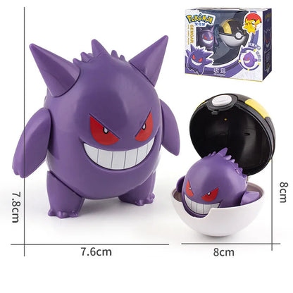 Pokemon ball deform Figure Pikachu Charizard Venusaur Blastoise Gyarados Solgaleo Lunala Action Figurine pokeball poke child Toy