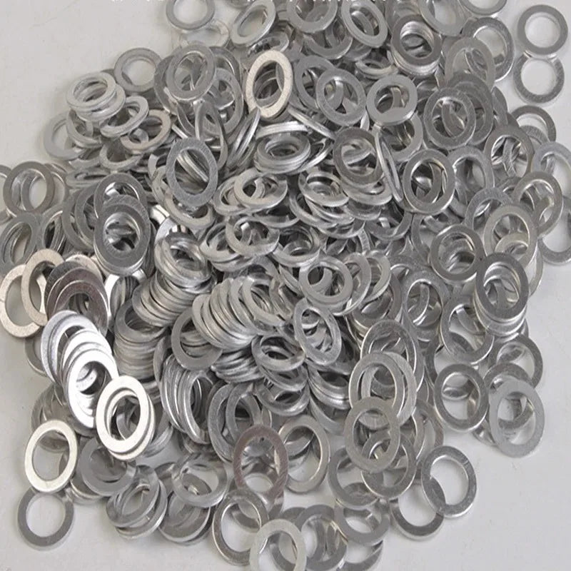 20/50Pcs Aluminum O-Ring Washer Gasket Plain Washer M4 M5 M6 M8 M10 M12 M14 M16 M20 M22 M24 M26 for Sump Plugs Oil Fasteners Kit