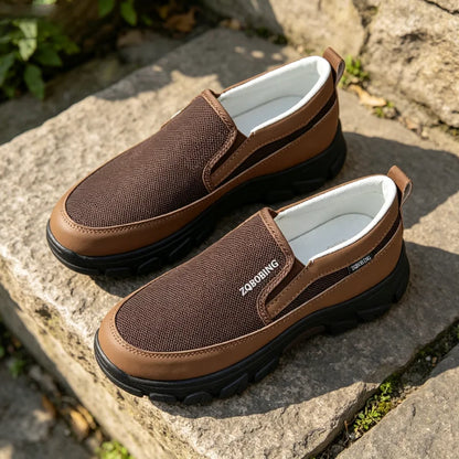 2026 New Men's Loafers Spring Large Size 39-48 Round-Toe Men's Moccasins Slip-On Mature Men's Shoes Simple Lightweight Casual Shoes