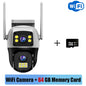 V380Pro 8MP 4G WiFi Dual Lens Dual Screen PTZ Camera IP66 Waterproof Human Detection Security Cam
