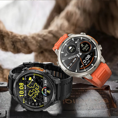 LIGE 2026 Nowy Męski Wojskowy Zegarek Smartwatch GPS Mapa Kompas Pamięć 4GB Bateria 1000mAh Wodoodporność 10ATM Rozmowy Bluetooth HD