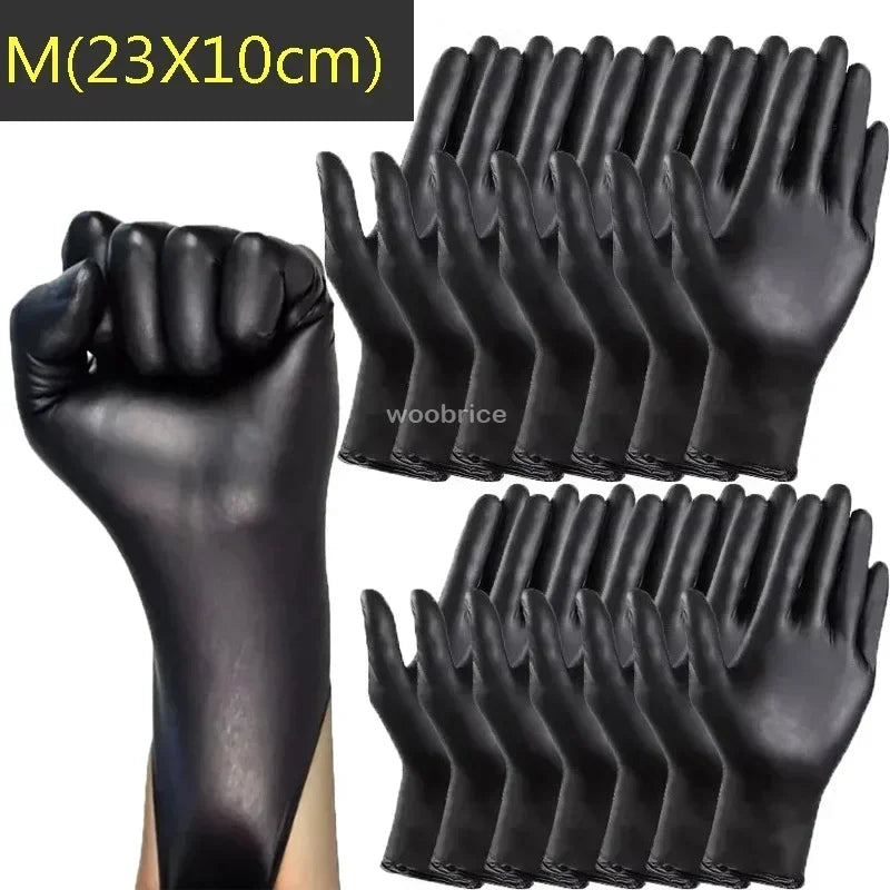 Black Nitrile Gloves Disposable Gloves for Household Cleaning Work Safety Tools Gardening Gloves Kitchen Cooking Tools Tatto