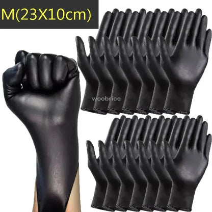 Black Nitrile Gloves Disposable Gloves for Household Cleaning Work Safety Tools Gardening Gloves Kitchen Cooking Tools Tatto